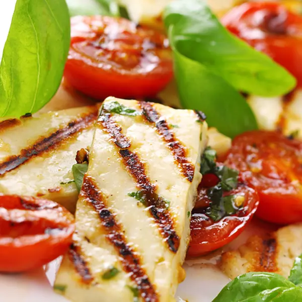 Grilled Cheese and Tomato Salad