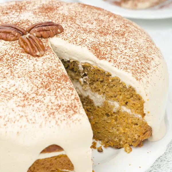Pumpkin Carrot Cake with Cream Cheese Frosting