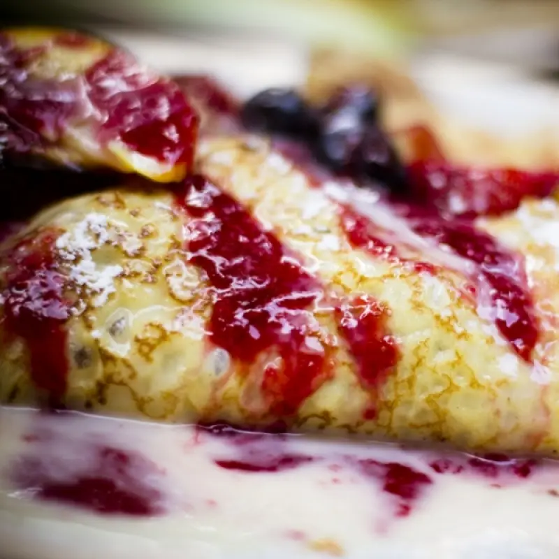 Blueberry Dessert Crepes