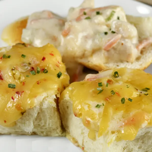 Cheesy Ham Biscuits