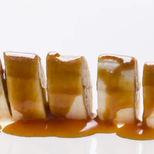 Easy Caramel Sauce and Fresh Banana Slices