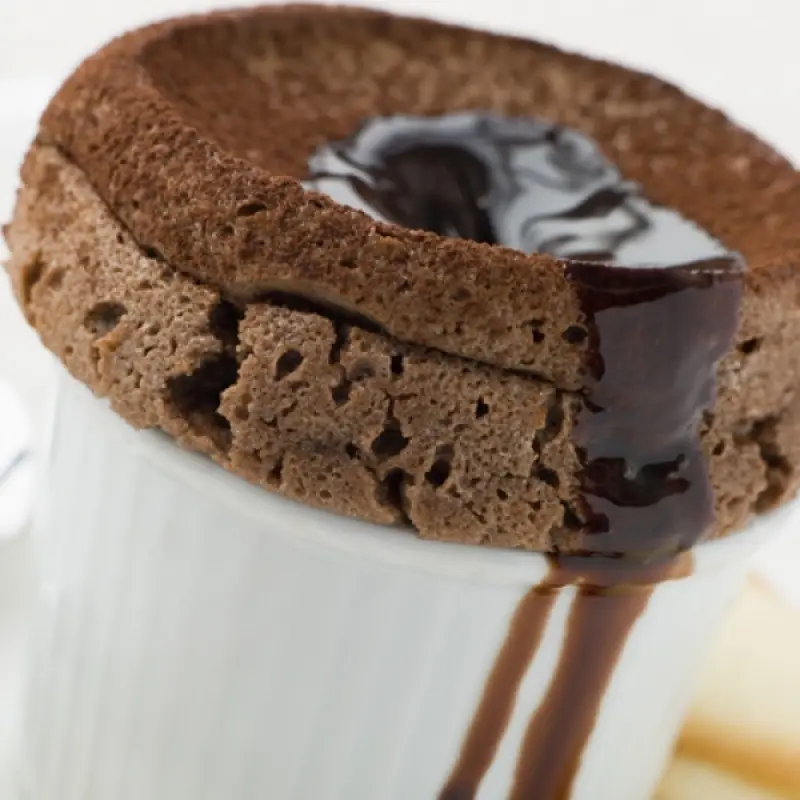 Chocolate Souffle and Chocolate Sauce