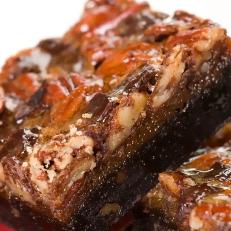 Glazed Chocolate Pecan Brownies