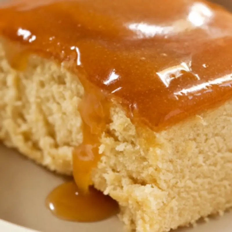 Cake with Butterscotch Sauce