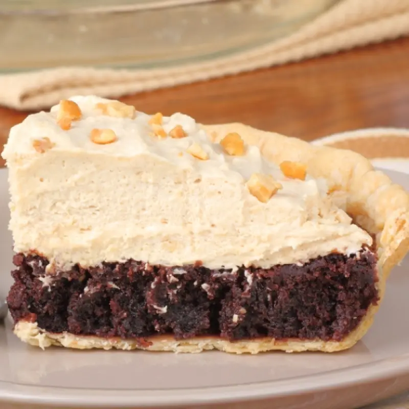 Fantastic Peanut Butter Mousse Brownie Pie