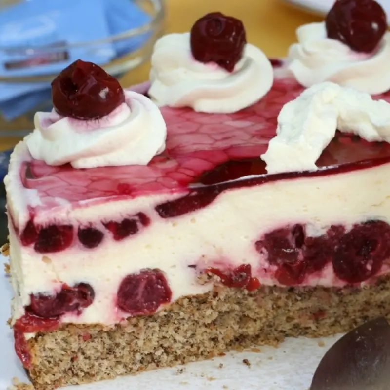 Cranberry Layered Cheesecake