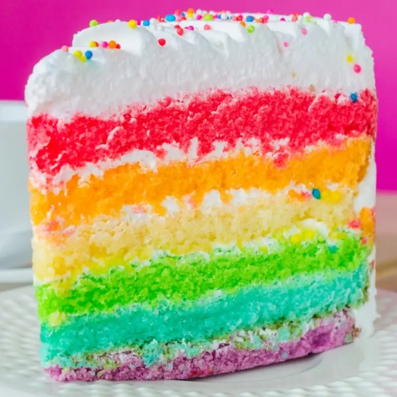 Rainbow Vanilla Cake