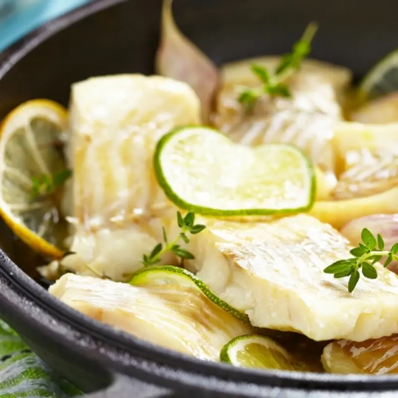 Cast Iron Lime Baked Fish