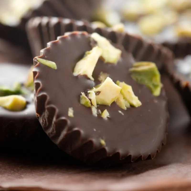 Homemade Pistachio Chocolate Cups