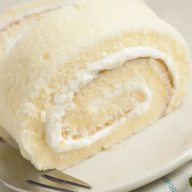 Light Delightful Cake Roll With Whipped Cream
