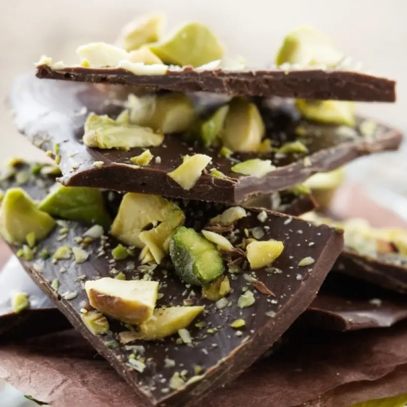 Dark Chocolate Salty Pistachio Bark