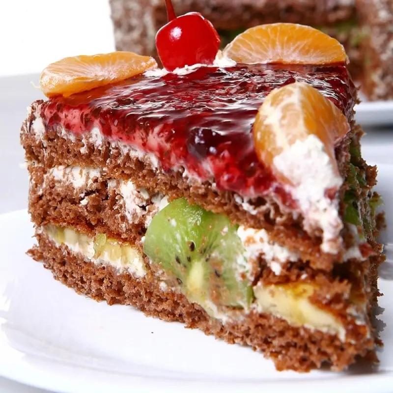 Layered Chocolate Fruit Cake