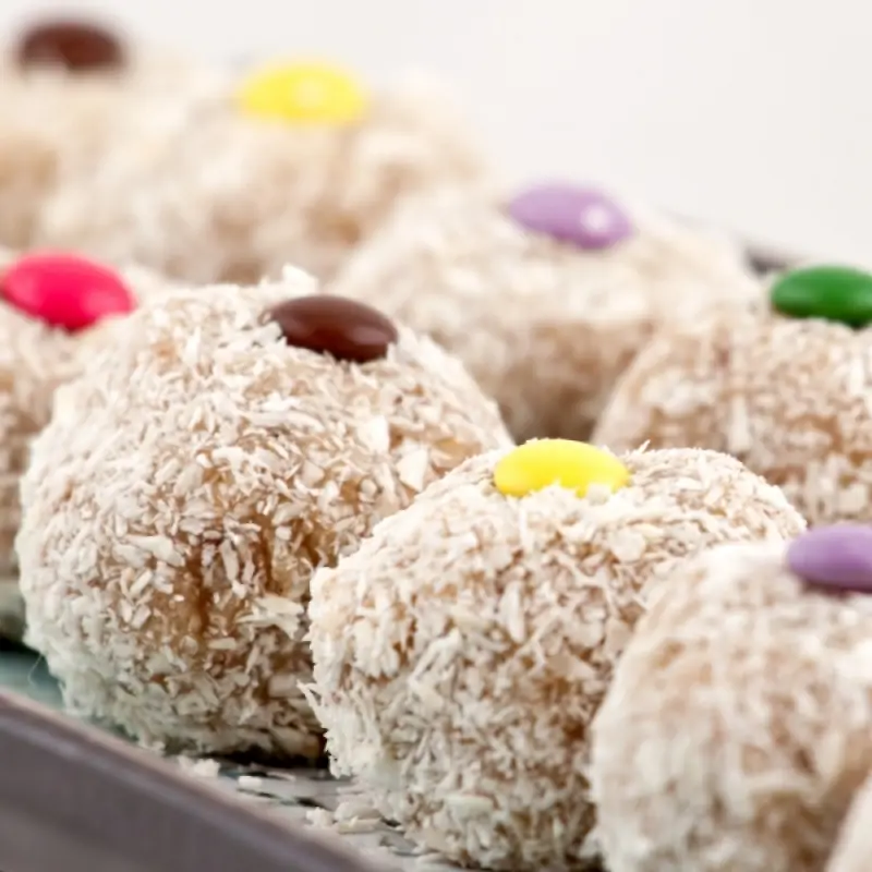 Coconut Coated Peanut Butter Balls