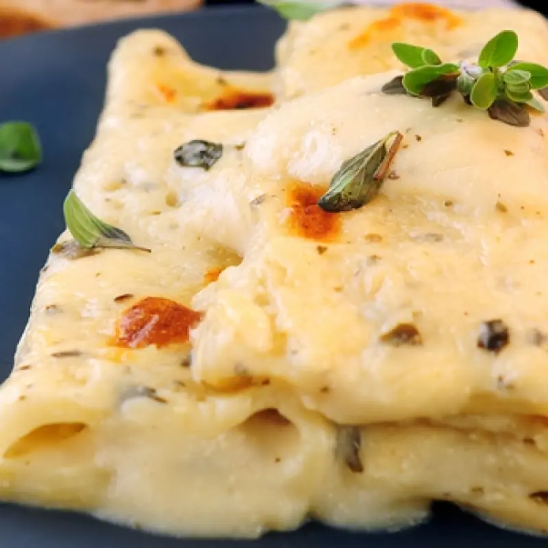 Chicken Cannelloni with Alfredo Sauce