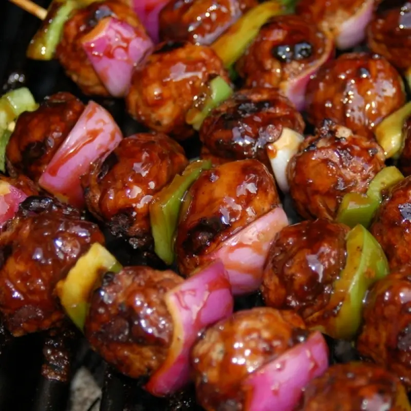 Burger Balls On Skewers