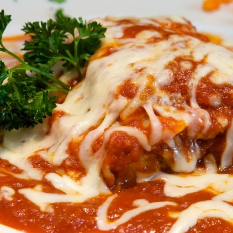 Lasagna Covered In Sauce