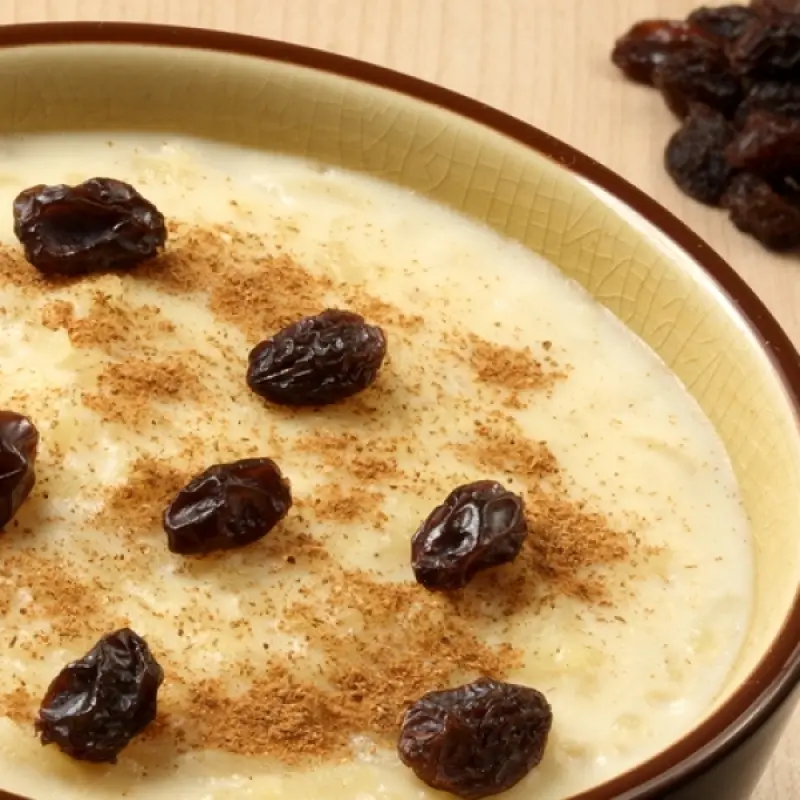 Creamy Raisin Rice Pudding