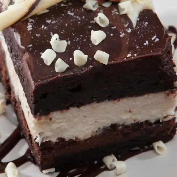 Chocolate and White Mousse Layered Cake