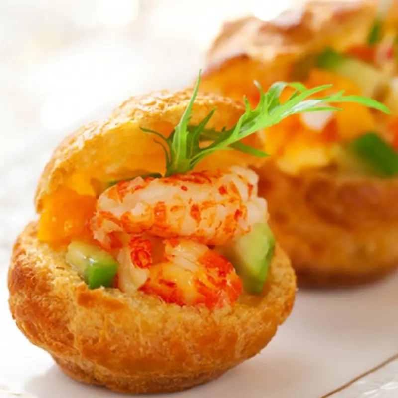 Prawns With Avocado Canape