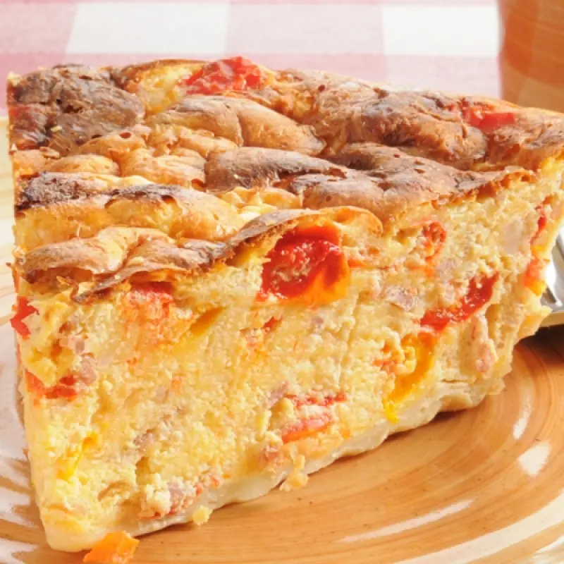Roasted Tomato And Feta Quiche