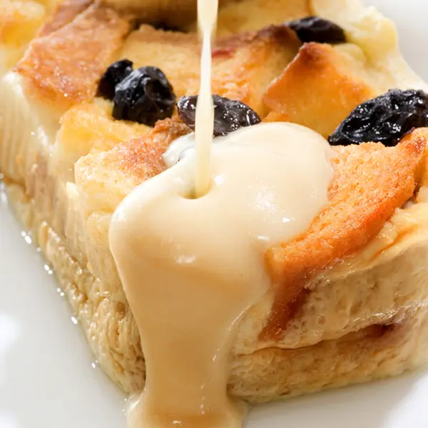 Bread Pudding with Vanilla Cream Sauce