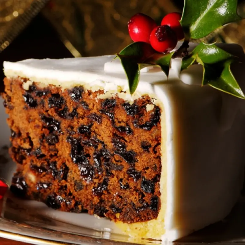 Marzipan Frosted Christmas Cake
