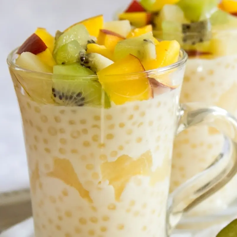 Fruit Topped Tapioca Pudding