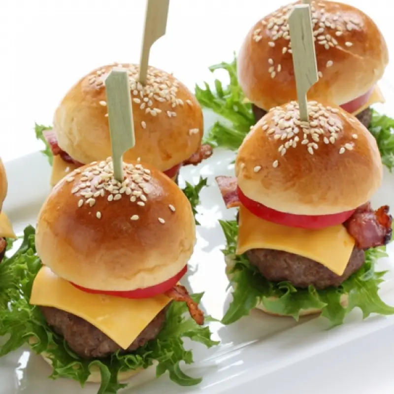 Bite Sized Buns and Burger Appetizers