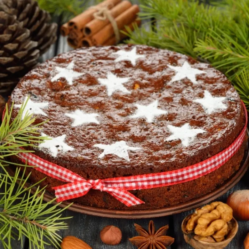 Eggless Christmas Cake