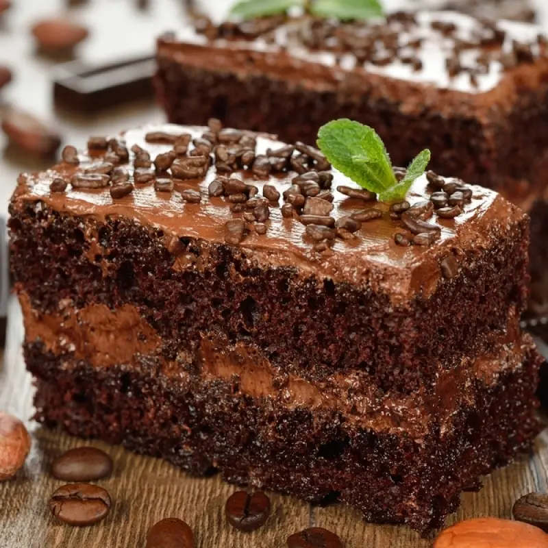 Moist Mocha Cake With Creamy Mocha Frosting