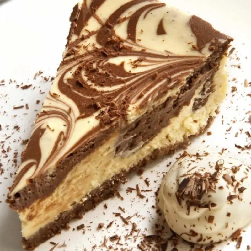Vanilla Chocolate Marble Cheesecake