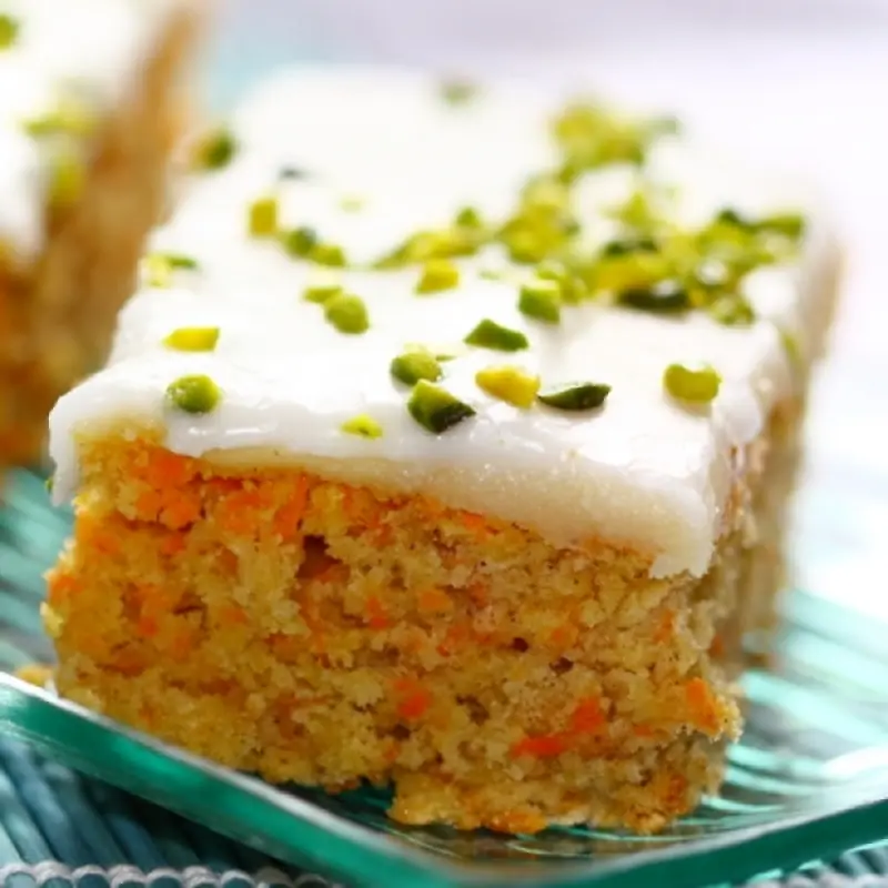Carrot Cake With Pistachio Topping