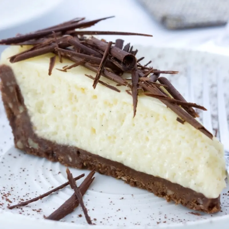 Chocolate Nutty Crust Cheesecake