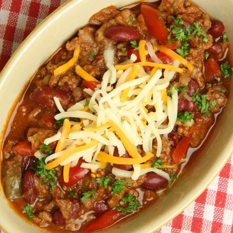 Beef Chili With Cheese