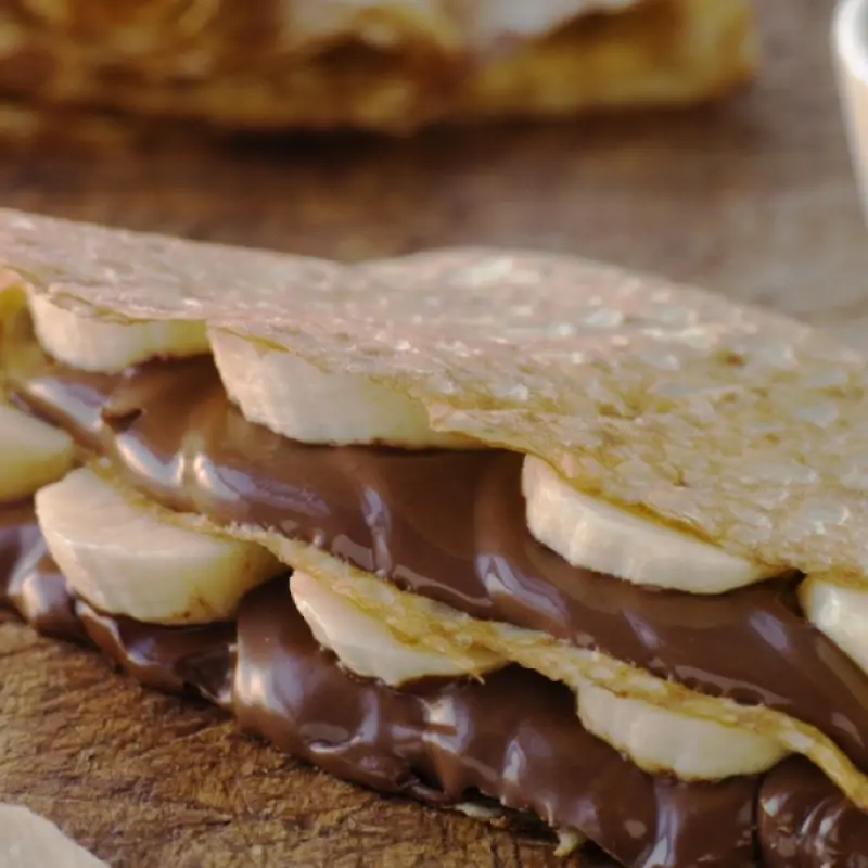 Chocolate Banana Layered Crepes