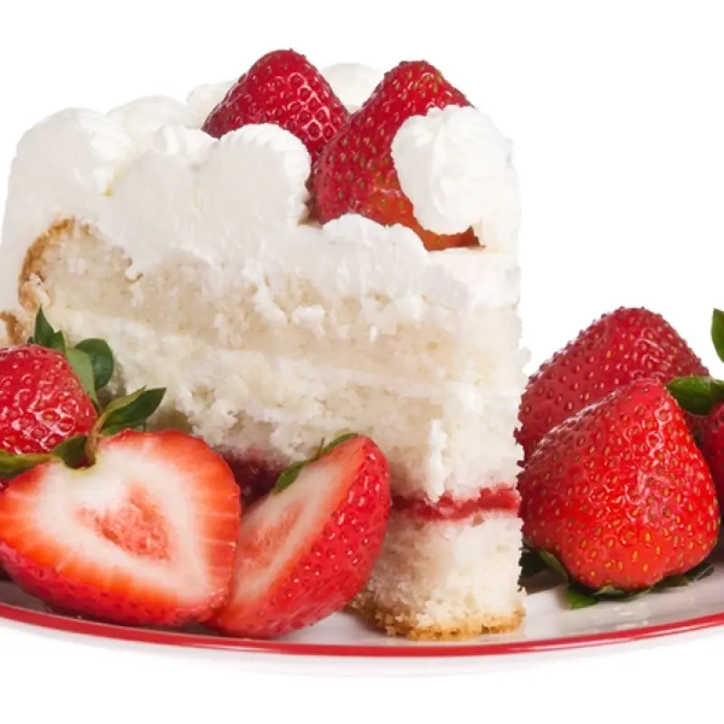 White Strawberry Whipped Cream Cake