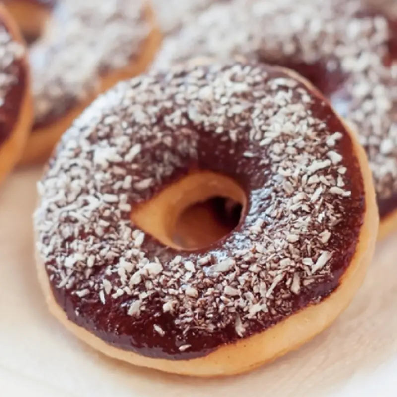 Deep Fried Coconut Chocolate Glazed Donuts