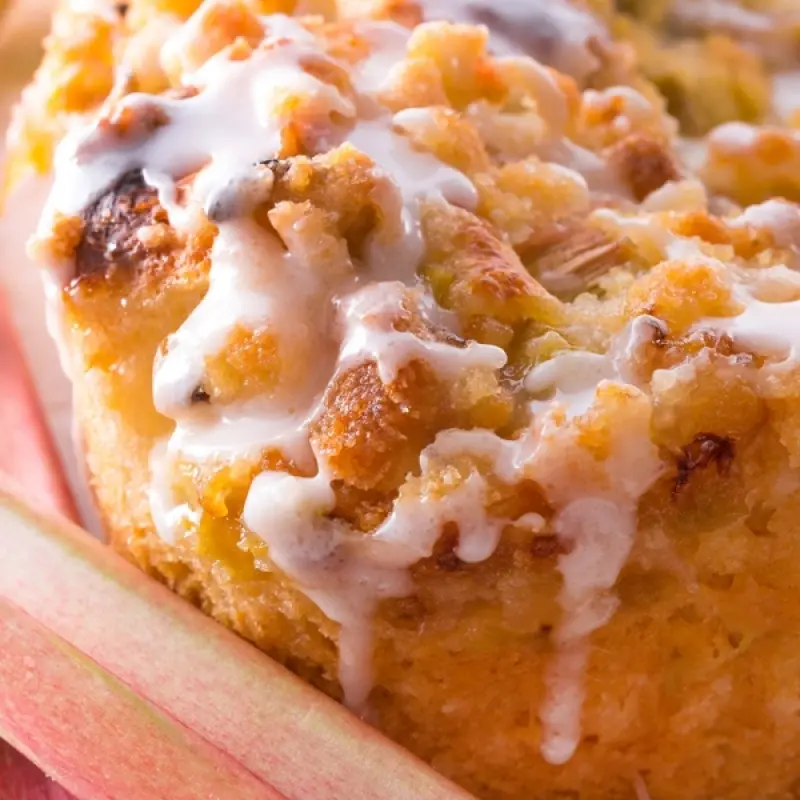Glazed Rhubarb Cake