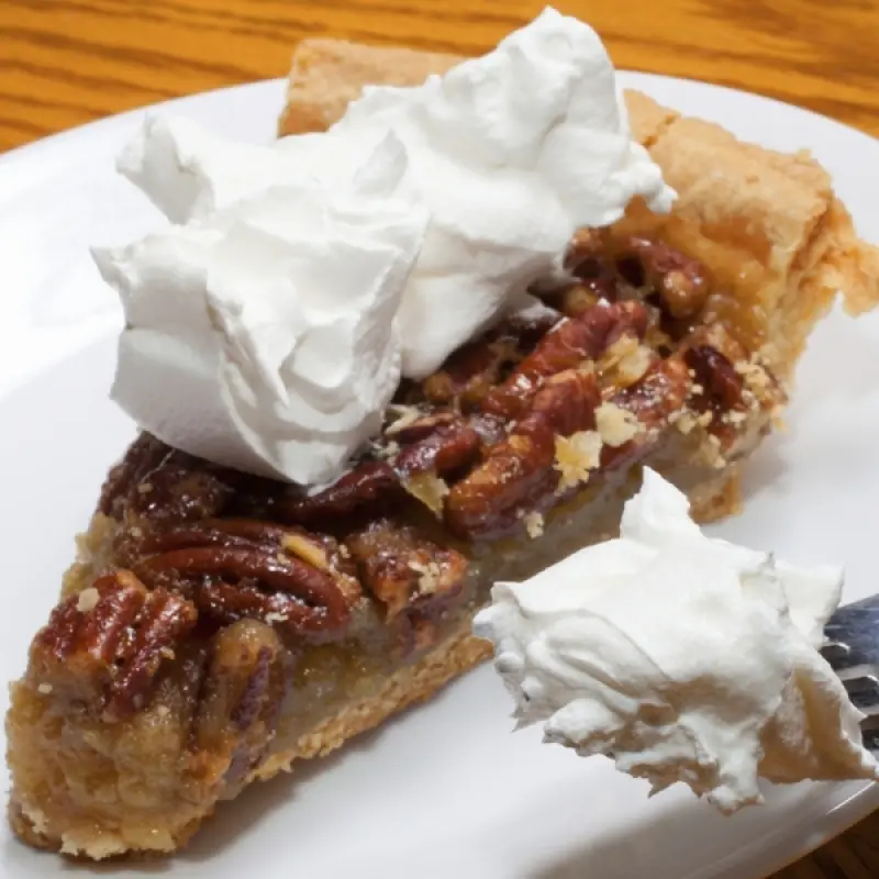 Pecan Pie With Whipped Cream