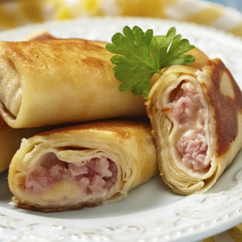 Ham And Cheese Crepes