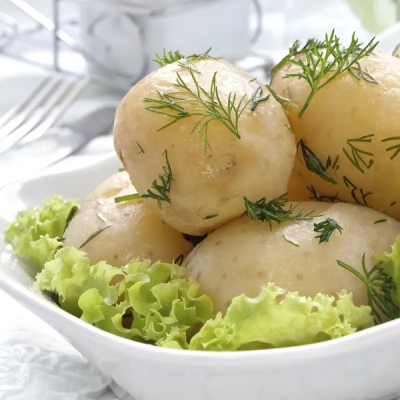 Boiled Young Potatoes With Dill