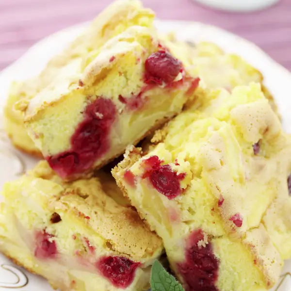 Charlotte Cake With Apples And Cherries