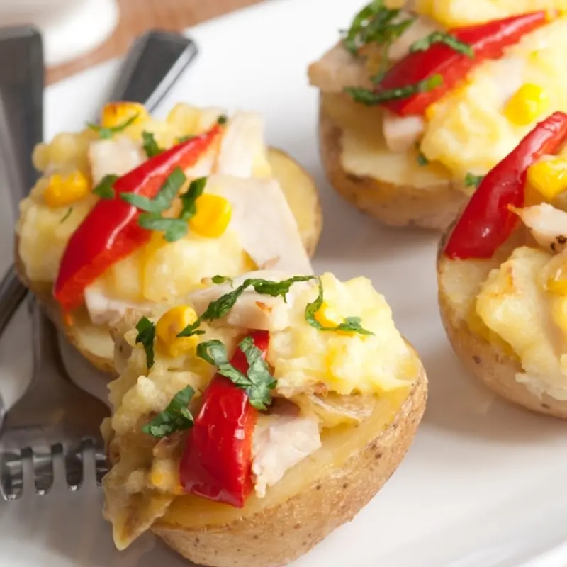 Chicken And Sweet Corn Potato Jackets