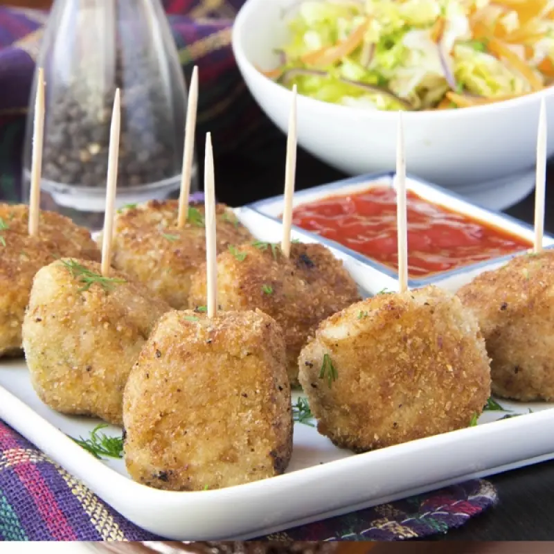 Bread Coated Chicken Meatballs