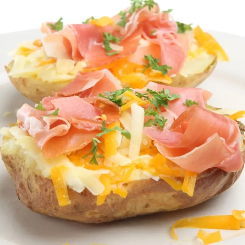 Baked Potatoes With Italian Ham