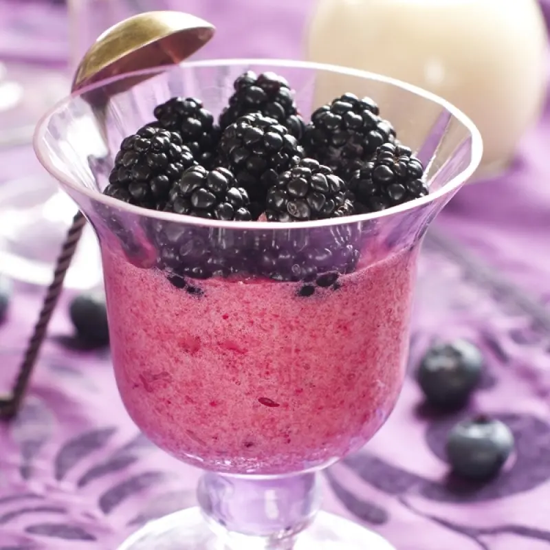 Blackberry Blueberry Slush Dessert