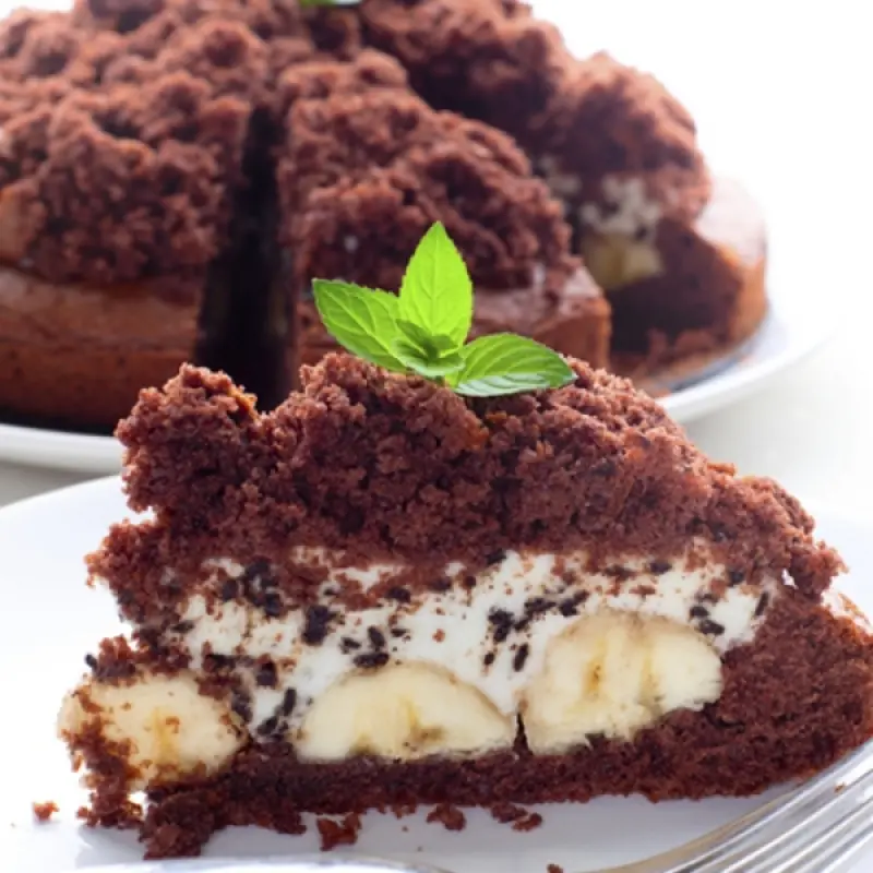 Fresh Banana Chocolate Cake