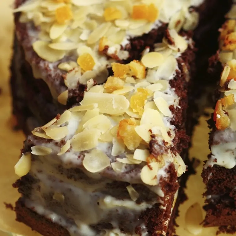 Chocolate Orange Peel Almond Cake