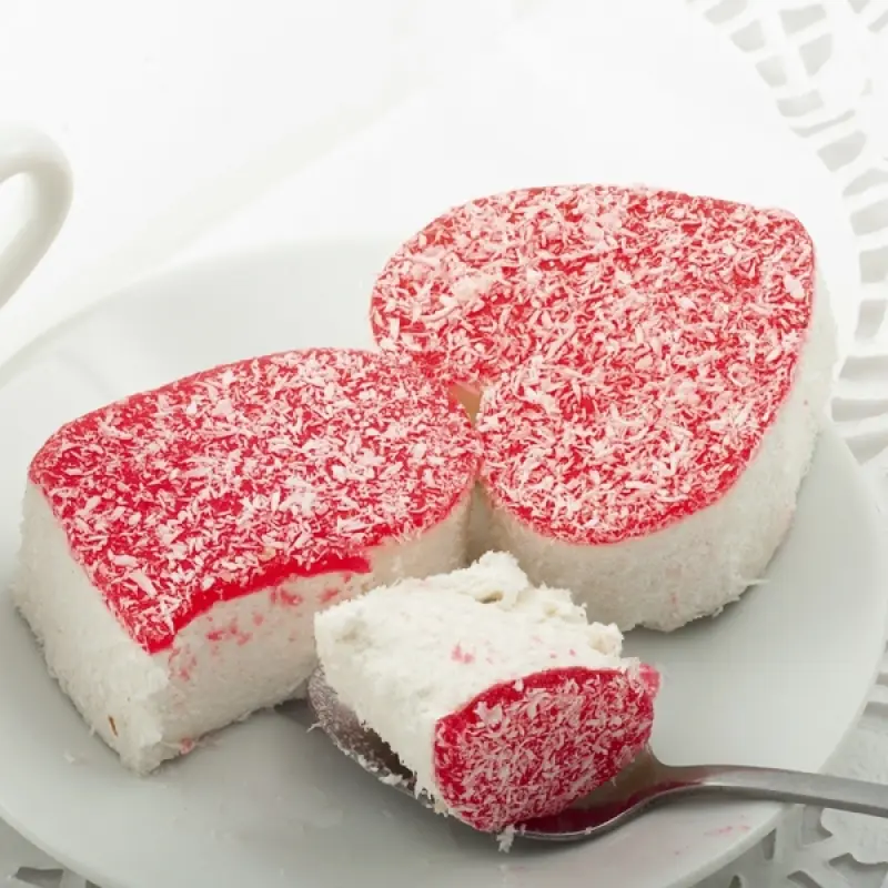 Mini Heart Marshmallow Cakes