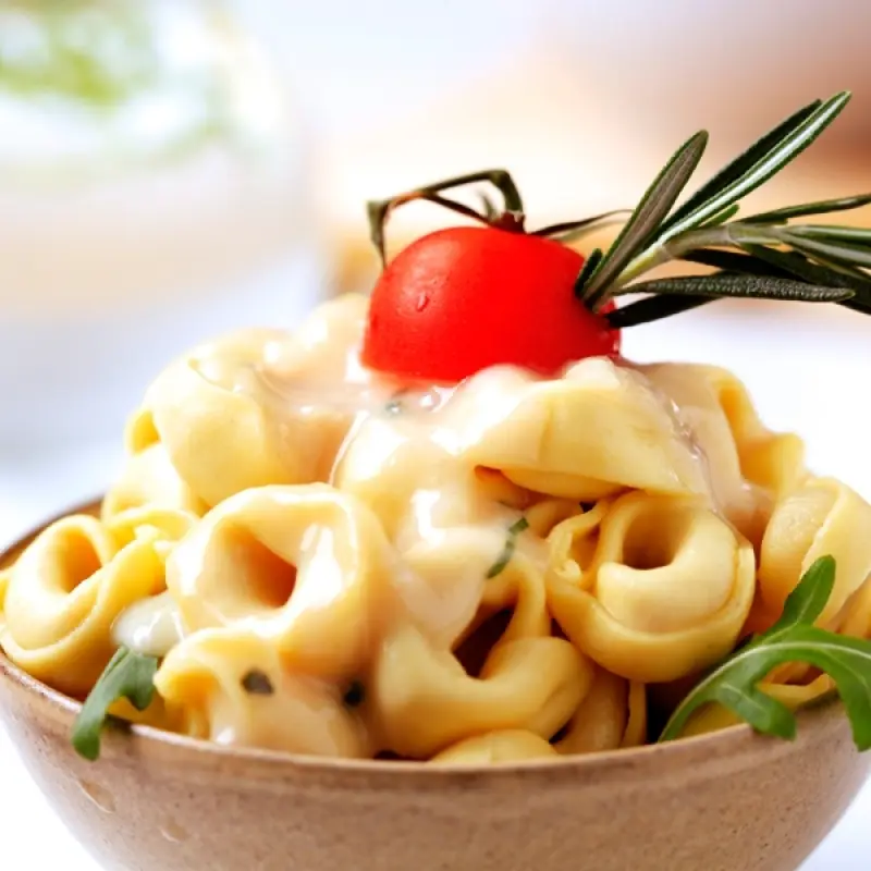 Stuffed Tortellini With Cream Sauce